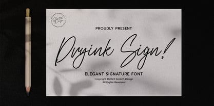 Dryink Sign Fuente Póster 1