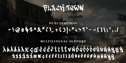 Black Town Font Poster 7