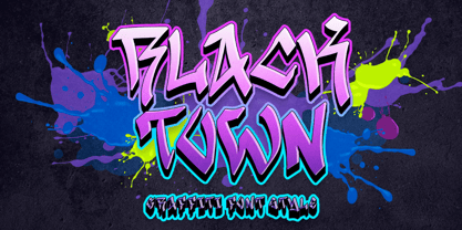 Black Town Font Poster 1