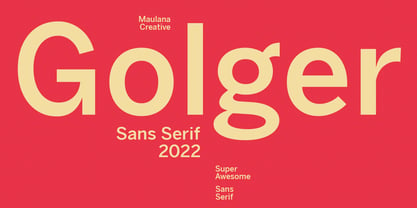 Golger Sans Police Poster 1