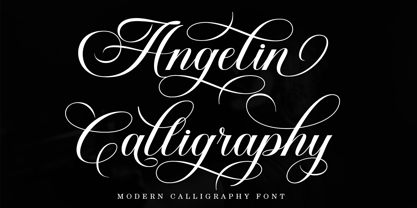 Angelin Calligraphy Font Poster 1