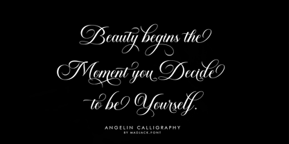 Angelin Calligraphy Font Poster 5