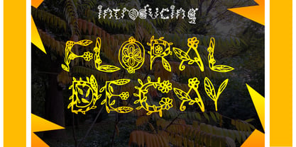 Floral Decay Font Poster 1