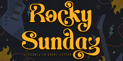 Rocky Sunday Font Poster 1