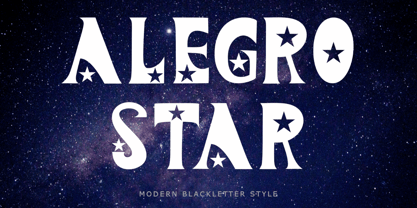 Alegro Star Font Poster 1