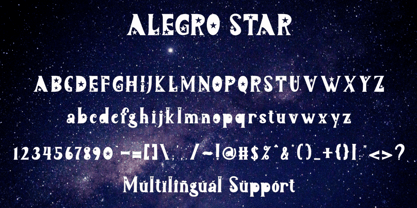 Alegro Star Font Poster 5