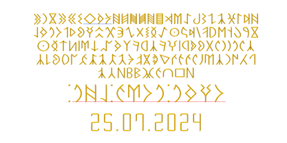 Ongunkan Old Turkic Talas Achiktash Font Poster 1