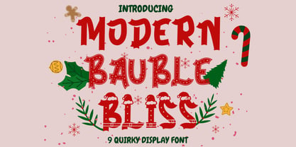 Modern Bauble Bliss Font Poster 1