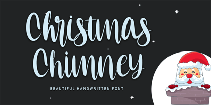 Christmas Chimney Font Poster 1