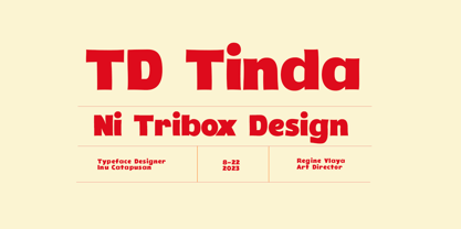 TD Tinda Font Poster 1