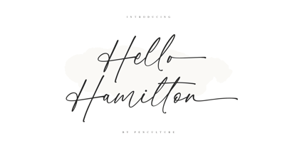 Hello Hamilton Font Poster 1
