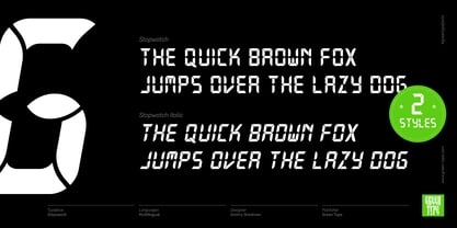 Stopwatch Font Poster 2