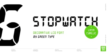 Stopwatch Font Poster 1