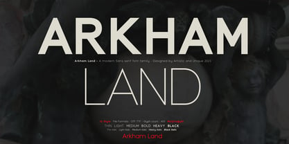 Arkham Land Font Poster 1