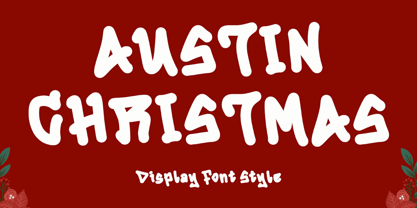 Austin Christmas Fuente Póster 1