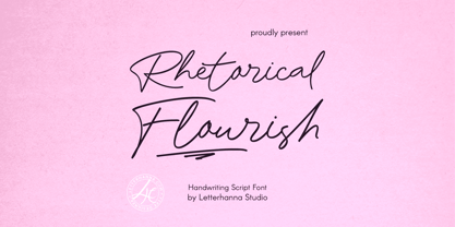 Rhetorical Flourish Font Poster 1