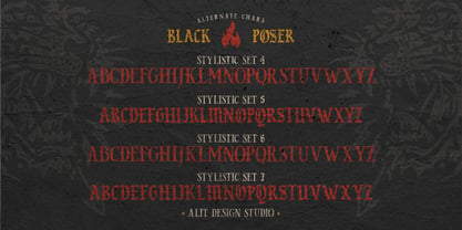 Black Poser Fuente Póster 12