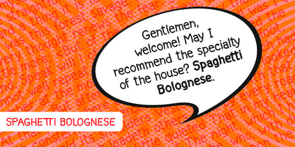 Spaghetti Bolognese Font Poster 1