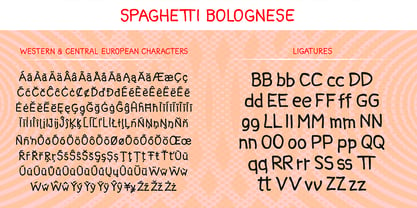 Spaghetti Bolognese Font Poster 3