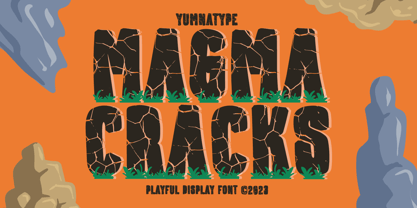Magma Cracks Font Poster 1
