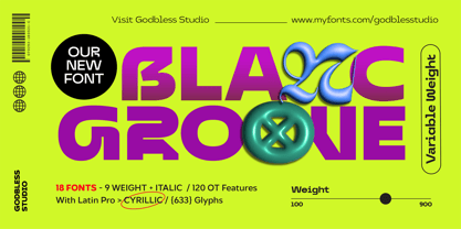 Blanc Groove Font Poster 2