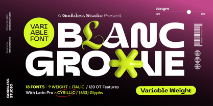 Blanc Groove Font Poster 1