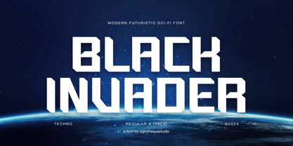 Black Invader Font Poster 1