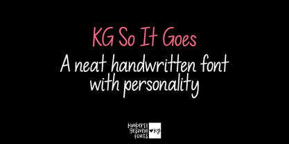 KG So It Goes Font Poster 1