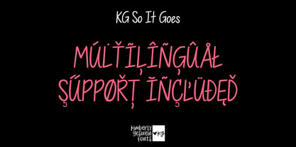 KG So It Goes Font Poster 3