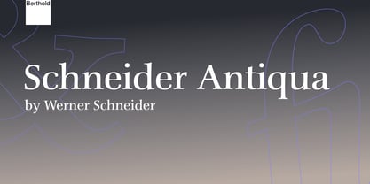 Schneider Antiqua Fuente Póster 1