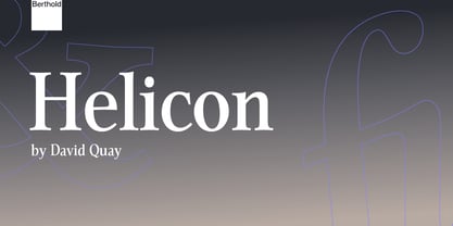 Helicon Font Poster 1