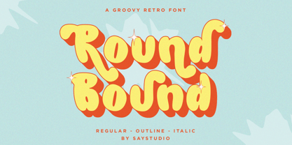 Round Bound Groovy Font Poster 1