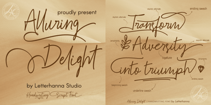 Alluring Delight Font Poster 1