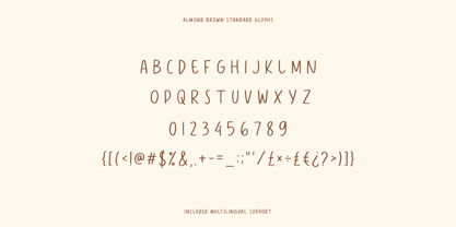 Almond Brown Font Poster 10