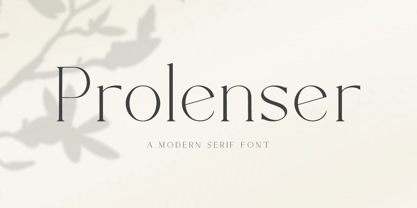 Prolenser Font Poster 1