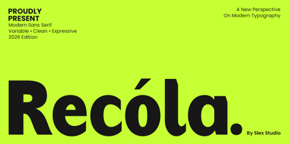 Recola Font Poster 1