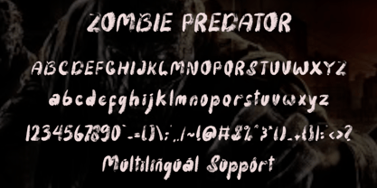 Zombie Predator Font Poster 6