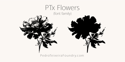 PTx Flowers Font Poster 4