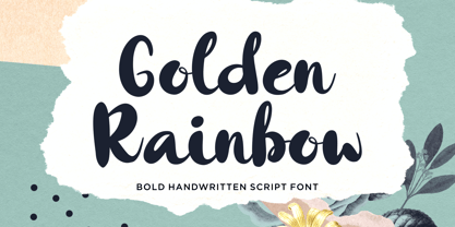 Golden Rainbow Font Poster 1