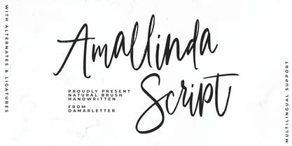 Amallinda Script Font Poster 1
