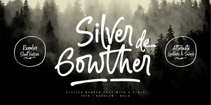 Silver Gowther Font Poster 1