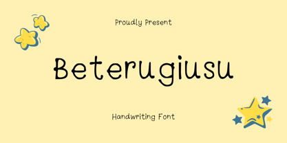 Beterugiusu Font Poster 1