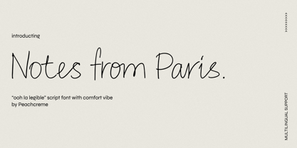 Notes from Paris Font Poster 1