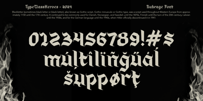 Subrage Font Poster 8