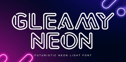 Gleamy Neon Font Poster 1