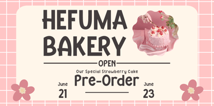 Hefuma Font Poster 4