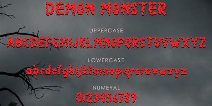 Demon Monster Font Poster 9