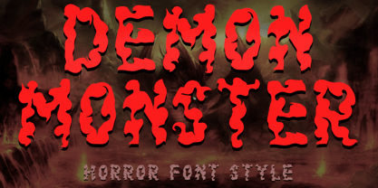 Demon Monster Font Poster 1