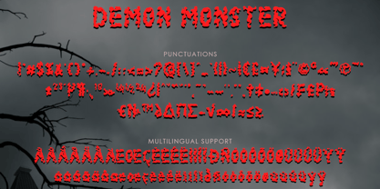 Demon Monster Font Poster 10