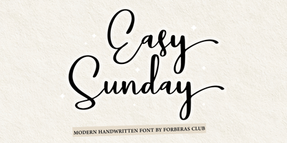 Easy Sunday Fuente Póster 1